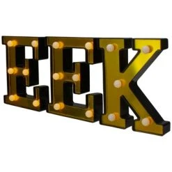 Northlight 6.5" LED Lighted Gold EEK Halloween Marquee Sign -HYDE & EEK BOUTIQUE Store GUEST b2641d26 d64a 45bc 9165 974442e33c31