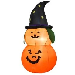 Tangkula Halloween Decoration 5FT Inflatable Witch Hat Pumpkin W/ LED Bulbs Blow Up Yard 11 Tangkula Halloween Decoration 5FT Inflatable Witch Hat Pumpkin W/ LED Bulbs Blow Up Yard -HYDE & EEK BOUTIQUE Store GUEST b267a146 6331 4284 a778 2cc3295ebc93