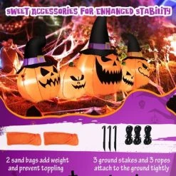 Costway 8 Ft Tall Inflatable Pumpkin Family Waterproof Halloween Yard Decoration w/LED Lights -HYDE & EEK BOUTIQUE Store GUEST b32dd677 d0c5 458b 8d6c 926126231dbf