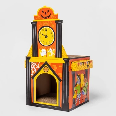 Hyde & EEK! Boutique Halloween Clock Tower Cat Scratcher - Hyde & EEK! Boutique™ 1 Hyde & EEK! Boutique Halloween Clock Tower Cat Scratcher - Hyde & EEK! Boutique™