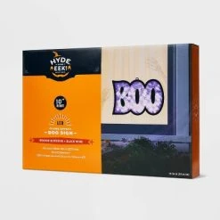 Hyde & EEK! Boutique 10" LED Hanging 'BOO' with Flame Effect Purple Halloween Silhouette Light - Hyde & EEK! Boutique™ -HYDE & EEK BOUTIQUE Store GUEST bac4692b 17ca 4b1f 9c51 ec4aa195faa8