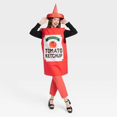 Hyde & EEK! Boutique Adult Ketchup Halloween Costume with Headpiece One Size - Hyde & EEK! Boutique™ 1 Hyde & EEK! Boutique Adult Ketchup Halloween Costume with Headpiece One Size - Hyde & EEK! Boutique™