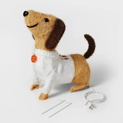 Hyde & EEK! Boutique 15.5" Dachshund Character 'Hello Fall' Halloween Novelty Sculpture Light - Hyde & EEK! Boutique™ 2 Hyde & EEK! Boutique 15.5" Dachshund Character 'Hello Fall' Halloween Novelty Sculpture Light - Hyde & EEK! Boutique™ - Image 2