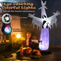 Costway 8FT Giant Halloween Inflatable Ghost Outdoor Decor w/LED Colorful Rotating Light 13 Costway 8FT Giant Halloween Inflatable Ghost Outdoor Decor w/LED Colorful Rotating Light -HYDE & EEK BOUTIQUE Store GUEST c83fd557 5ed3 4438 b8db 9fba1fdd4e7b