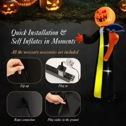 Costway 10FT Halloween Inflatable Pumpkin Ghosts w/ Built-in LEDs 13 Costway 10FT Halloween Inflatable Pumpkin Ghosts w/ Built-in LEDs -HYDE & EEK BOUTIQUE Store GUEST d2c4f5dc 49cb 4657 b6f4 abb828b61189