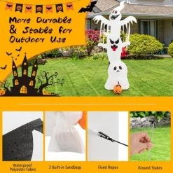 Costway 10 ft Inflatable Halloween Overlap Ghost Giant Decoration w/ Colorful RGB Lights 15 Costway 10 ft Inflatable Halloween Overlap Ghost Giant Decoration w/ Colorful RGB Lights -HYDE & EEK BOUTIQUE Store GUEST d46f2825 f265 4986 9e74 040fa6ff57f3