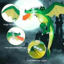 Costway 5 FT Hanging Halloween Inflatable Fire-breathing Dragon Flying Decoration Yard -HYDE & EEK BOUTIQUE Store GUEST d7bfe30d 811e 464a 93e6 2e4b7f63e4a8