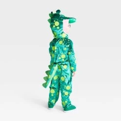 Toddler Glow in the Dark Crocodile Halloween Costume Jumpsuit with Hood - Hyde & EEK! Boutiqueâ„¢ Multi-colored