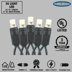Novelty Lights Inc Novelty Lights 50 Light LED Christmas Mini Light Set (Black Wire, 25 Feet) -HYDE & EEK BOUTIQUE Store GUEST da1d0aea 35ce 4828 9f1c a5a7e6a12740