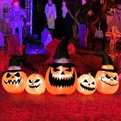 Tangkula Long Inflatable Pumpkin Family Waterproof Halloween Yard Decoration with Built-in LED Lights Indoor & Outdoor Halloween Decor 15 Tangkula Long Inflatable Pumpkin Family Waterproof Halloween Yard Decoration with Built-in LED Lights Indoor & Outdoor Halloween Decor -HYDE & EEK BOUTIQUE Store GUEST db0e6221 29dd 4936 a62d 539bbf61f6e0