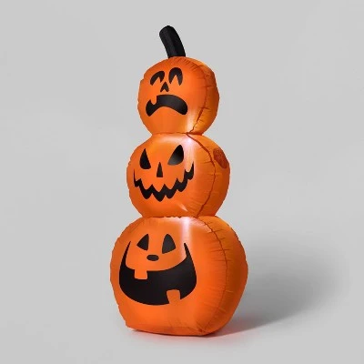 Hyde & EEK! Boutique 3.5' LED Stacked Pumpkins Inflatable Halloween Decoration - Hyde & EEK! Boutique™ 2 Hyde & EEK! Boutique 3.5' LED Stacked Pumpkins Inflatable Halloween Decoration - Hyde & EEK! Boutique™ - Image 2