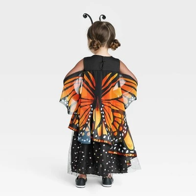 Toddler Monarch Butterfly Halloween Costume Dress with Headpiece - Hyde & EEK! Boutique™ Multi-colored 4 Toddler Monarch Butterfly Halloween Costume Dress with Headpiece - Hyde & EEK! Boutique™ Multi-colored - Image 4