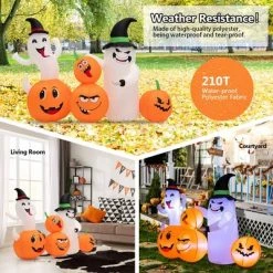 Costway 6 FT Long Halloween Inflatable Decor 4 Pumpkins & Ghosts w/ Built-in LED Lights 13 Costway 6 FT Long Halloween Inflatable Decor 4 Pumpkins & Ghosts w/ Built-in LED Lights -HYDE & EEK BOUTIQUE Store GUEST e21cd23b b405 4b34 9793 d6a2481be3b1