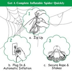 Costway 6FT Halloween Inflatable Blow-Up Spider w/ LED Lights Outdoor Yard Decoration -HYDE & EEK BOUTIQUE Store GUEST e33556ca 56ad 42e4 8f1e 74f54b71845f