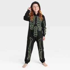 Kids' Glow-In-The-Dark Skeleton Halloween Matching Family Union Suit - Hyde & EEK! Boutique™ Black -HYDE & EEK BOUTIQUE Store GUEST e9c935d7 e651 4229 8f53 dd22893c803d 4