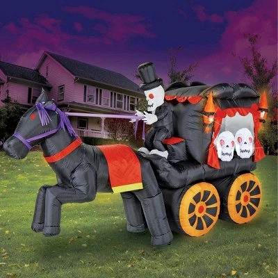 Collections Etc. Collections Etc 10-Foot Long Skeleton Hearse Halloween Inflatable Decoration 120 X 37 X 75 1 Collections Etc. Collections Etc 10-Foot Long Skeleton Hearse Halloween Inflatable Decoration 120 X 37 X 75