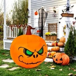 Tangkula 4 FT Halloween Inflatable Pumpkin Large Blow up with Build-in LED Light for Indoor&Outdoor -HYDE & EEK BOUTIQUE Store GUEST ef94cf14 ac23 4c23 a0a3 ebe5e0e290ba