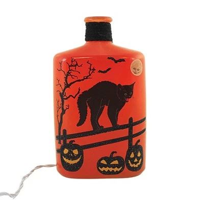 Stony Creek 8.0" Halloween Pre-Lit Glass Bottle Moon Witch Bats - Novelty Sculpture Lights 3 Stony Creek 8.0" Halloween Pre-Lit Glass Bottle Moon Witch Bats - Novelty Sculpture Lights - Image 3
