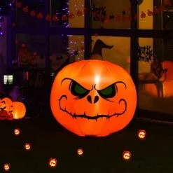 Tangkula 4 FT Halloween Inflatable Pumpkin Large Blow up with Build-in LED Light for Indoor&Outdoor -HYDE & EEK BOUTIQUE Store GUEST f1145c86 9304 4435 a998 67b26adc1953