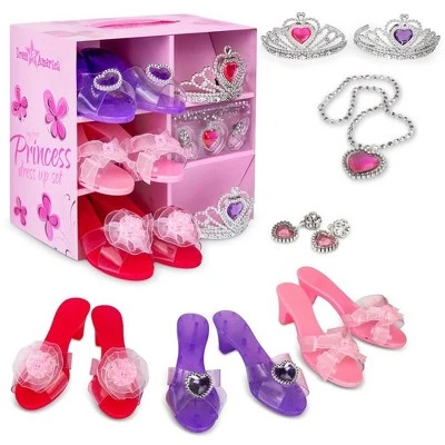 Dress Up America Dress Up Shoes for Girls - Princess Jewelry, Shoes, and Tiara Set 1 Dress Up America Dress Up Shoes for Girls - Princess Jewelry, Shoes, and Tiara Set