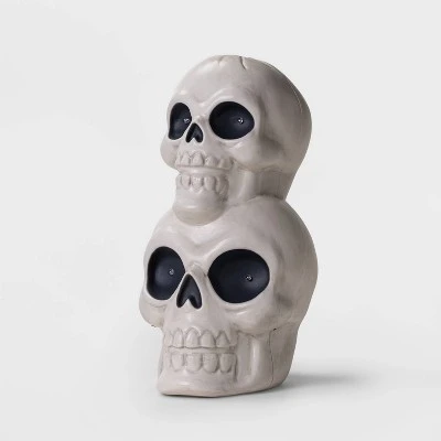Hyde & EEK! Boutique Light Up Animated Stacked Skull Halloween Decorative Prop - Hyde & EEK! Boutique™ 2 Hyde & EEK! Boutique Light Up Animated Stacked Skull Halloween Decorative Prop - Hyde & EEK! Boutique™ - Image 2