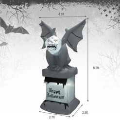 Costway 8.2 FT Halloween Inflatable Gravestone w/ Gargoyle Yard Decoration w/LED Lights -HYDE & EEK BOUTIQUE Store GUEST f3608aae 2c8d 4614 87d1 abd684b65422