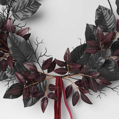 Halloween Leaf and Floral Wreath - Threshold™ 2 Halloween Leaf and Floral Wreath - Threshold™ - Image 2