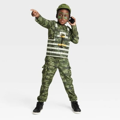 Kids' Army Halloween Costume Jumpsuit with Accessories - Hyde & EEK! Boutique™ Green 3 Kids' Army Halloween Costume Jumpsuit with Accessories - Hyde & EEK! Boutique™ Green - Image 3