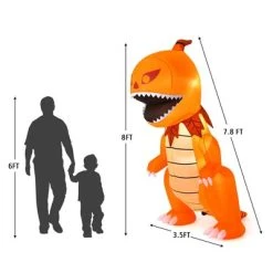 Costway 8FT Halloween Inflatable Pumpkin Head Dinosaur Blow Up with LED Lights -HYDE & EEK BOUTIQUE Store GUEST fba2da80 e290 4907 a4b4 fe6c24aeb6cd