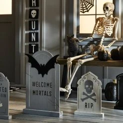 Hyde & EEK! Boutique Wood RIP Skull and Bones Halloween Decorative Tombstone - Hyde & EEK! Boutique™