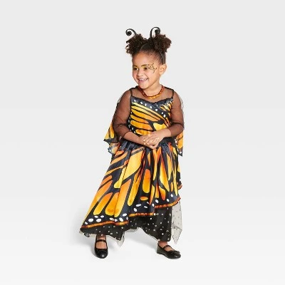 Toddler Monarch Butterfly Halloween Costume Dress with Headpiece - Hyde & EEK! Boutique™ Multi-colored 2 Toddler Monarch Butterfly Halloween Costume Dress with Headpiece - Hyde & EEK! Boutique™ Multi-colored - Image 2